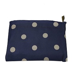 Polka Dot Sacs d'épicerie en nylon écologiques pliables, sacs fourre-tout imperméables réutilisables, avec pochette et anse de sac, motif de points de polka, 52.5x60x0.15 cm