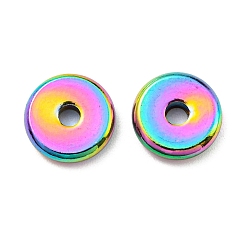 Rainbow Color 201 bolas de acero inoxidable, disco, color del arco iris, 8.5x2 mm, agujero: 1.8 mm