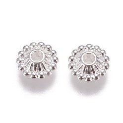 Silver Tibetan Style Spacer Beads, Lead Free and Cadmium Free, Silver, about 11mm in diameter, 5mm thick, hole: 3mm