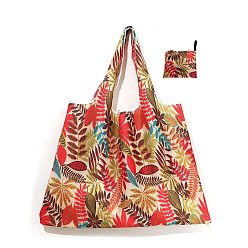 Цветок Складные сумки для продуктов из ткани Оксфорд, многоразовые непромокаемые сумки для покупок, с сумкой и ручкой для сумки, цветок, 68x58 см