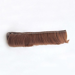 Terre De Sienne Cheveux de perruque de poupée de coiffure frange courte fibre haute température, pour bricolage fille bjd making accessoires, Sienna, 1.97 pouce (5 cm)
