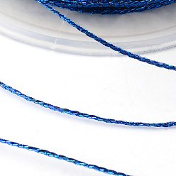 Blue Round Metallic Thread, 12-Ply, Blue, 1mm, about 54.68 yards(50m)/roll