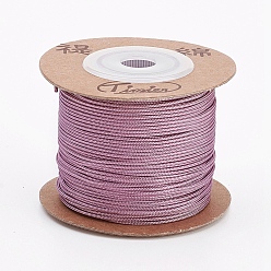 Rosy Brown Nylon Cords, String Threads Cords, Rosy Brown, 1mm, about 54.68~59.05 yards(50~54mm)/roll
