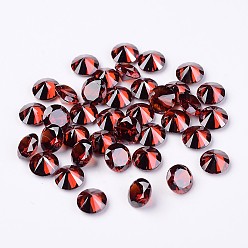 Siam Diamond Shape Glass Rhinestone Cabochons, Pointed Back, Siam, 8x5mm, about 95~100pcs/bag