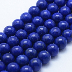 Lapis Lazuli Lapis-lazuli, brins de perles naturels , AA grade, ronde, 8mm, Trou: 1mm, Environ 46~49 pcs/chapelet, 15.5 pouce (39.5 cm)