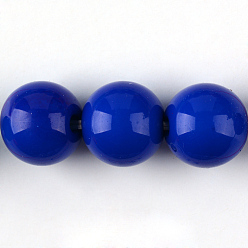 Medium Blue Opaque Acrylic Pendants, Peanut, Medium Blue, 25x10x8mm, Hole: 2.5mm, about 540pcs/500g