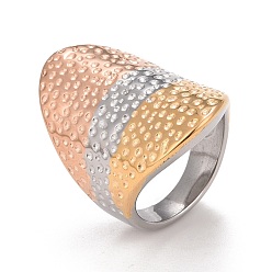 (52) Непрозрачная лаванда Ионное покрытие (ip) 304 массивное кольцо из нержавеющей стали для женщин, разноцветные, размер США 6 1/4 (16.7 мм) ~ размер США 9 (18.9 мм)