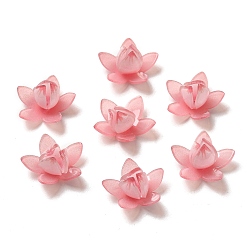 Cramoisi Chapeau de perle de fleur, pour le bricolage fabrication de bijoux, cramoisi, 22~23x12~13mm, Trou: 1~1.4mm
