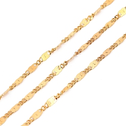 Золотой Вакуумное покрытие 304 звеньев цепи из нержавеющей стали, несварные, с катушкой, золотые, 2x0.5 мм, около 32.81 футов (10 м) / рулон