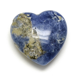 Sodalita Piedras curativas naturales de sodalita, corazón amor piedras, piedras de palma de bolsillo para el equilibrio de reiki, 29~30x30~31x12~15 mm