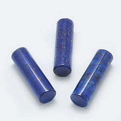 Lapis Lazuli Lapis-lazuli perles naturelles, perles non percées / sans trou, teint, colonne, 35x11mm