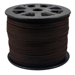 Coconut Brown Faux Suede Cords, Faux Suede Lace, Coconut Brown, 5x1.5mm, 100yards/roll(300 feet/roll)