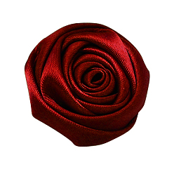 Rouge Foncé Cabochons tissés à la main en tissu de polyester, rose, rouge foncé, 29x29x14mm
