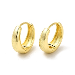 Настоящее золото 18K Толстые серьги-кольца из латуни с реечным покрытием для женщин, без кадмия, без никеля и без свинца, реальный 18 k позолоченный, 15.5x16.5x6 мм, штифты : 0.7 мм