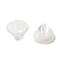 Clair Cône de perle acrylique apétale transparent, forme de cône, clair, 12x17.5mm, Trou: 2mm, environ680 pcs / 500 g