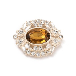Vara de Oro Cabuchones de acrílico, con fornitura de diamantes de imitación de aleación de tono dorado, oval, vara de oro, 29.5x25x5 mm