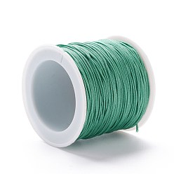 Средний Бирюзовый Плетеной нейлоновой нити, DIY материал для изготовления ювелирных изделий, средне бирюзовый, 0.8 мм, 100 ярдов / рулон