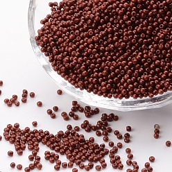 Indian Red 12/0 Grade A Round Glass Seed Beads, Baking Paint, Indian Red, 12/0, 2x1.5mm, Hole: 0.7mm, about 30000pcs/bag