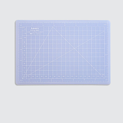 Lilac PVC Cutting Mat Pad, with Scale, for Desktop Fine Manual Work Leather Craft Sewing DIY Punch Board, Rectangle, Lilac, 15x22cm
