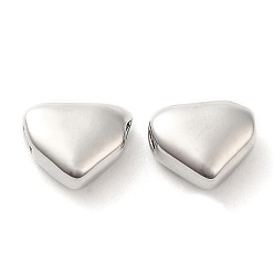 Platinum Brass Beads, Heart, Platinum, 5x6.5x3mm, Hole: 1.2mm