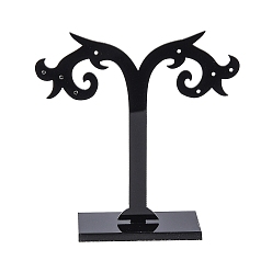 Negro Pendiente de mostrar el, estante de exhibición de la joyería, soporte del árbol del pendiente, 8 cm de ancho, 10 cm de alto
