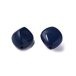 Bleu De Prusse Perles acryliques opaques, nuggets, null, 15.5x14x11mm, Trou: 1.8mm, environ380 pcs / 500 g