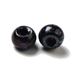 Negro 6/0 opacos granos de la semilla de cristal, agujero redondo, Rondana plana, negro, 4~4.5x3~4 mm, agujero: 0.8~1.5 mm