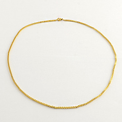 Golden 304 Stainless Steel Box Chain Necklaces, Golden, 20 inch(50.8cm)