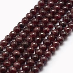 Grenat Grenat naturel rangées de perles, ronde, 4.5~5mm, Trou: 1mm, Environ 89 pcs/chapelet, 15.5 pouce