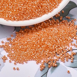 (DB1563) Lustre mandarín opaco Cuentas de miyuki delica, cilindro, granos de la semilla japonés, 11/0, (db 1563) brillo de mandarina opaco, 1.3x1.6 mm, agujero: 0.8 mm, sobre 10000 unidades / bolsa, 50 g / bolsa