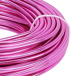 Camellia Round Aluminum Wire, for Jewelry Making, Camellia, 7 Gauge, 3.5mm, about 65.61 Feet(20m)/500g