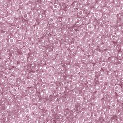 (RR3508) Lustre rosa pálido transparente Cuentas de rocailles redondas miyuki, granos de la semilla japonés, 8/0, (rr 3508) brillo rosa pálido transparente, 3 mm, agujero: 1 mm, Sobre 2111~2277 unidades / 50 g