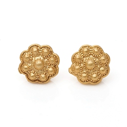 Real 18K Gold Plated Brass Charms, Long-Lasting Plated, Matte Style, Lotus Pod, Real 18K Gold Plated, 6.5x7mm, Hole: 1.4mm