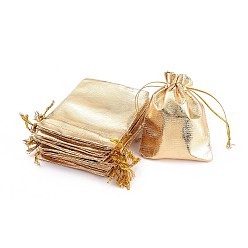 Gold Organza Bags, Rectangle, Gold, 18x13cm