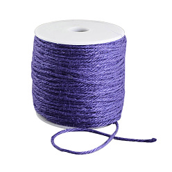 Mauve Colored Jute Cord, Jute String, Jute Twine, 3-Ply, for Jewelry Making, Mauve, 2mm, about 109.36 yards(100m)/roll