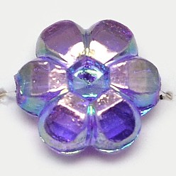 Medium Purple Eco-Friendly Transparent Acrylic Beads, Rice, AB Color, Medium Purple, 6x3mm, Hole: 1mm, about 19500pcs/500g
