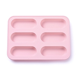 Pink Moule en silicone de qualité alimentaire en forme de doigt, plateaux cylindriques en silicone, pour la cuisson, savon, résine, barre de chocolat, rose, 223x161x20mm
