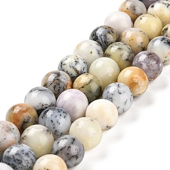 African Opal Natural African Opal Beads Strands, Round, 9.8~10.8mm, Hole: 0.8~1mm, about 37~40pcs/strand, 15.08~40''(38.3~40cm)