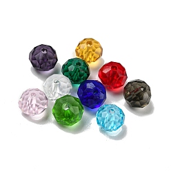 Mixed Color Glass Beads, Faceted, Rondelle, Mixed Color, 8x6mm, Hole: 1mm, 10 colors, 30pcs/color, 300pcs/box