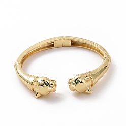 Golden Green Cubic Zirconia Leopard Open Cuff Bangle, Brass Jewelry for Women, Golden, Inner Diameter: 2-1/8 inch(5.5cm)