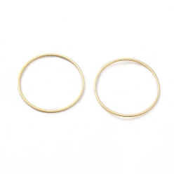 Golden Brass Linking Rings, Golden, 16x0.7~1mm, Inner Diameter: 15mm