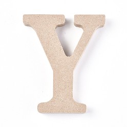 Letter Y Letter Unfinished Wood Slices, Laser Cut Wood Shapes, for DIY Painting Ornament Christmas Home Decor Pendants, Letter.Y, 100x84x15mm