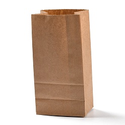 Bois Solide Sacs en papier kraft rectangle, aucun gère, sacs-cadeaux, burlywood, 9.1x5.8x17.9 cm