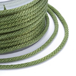 Vert Clair Cordons tressés en polyester, pour la fabrication de bijoux, vert clair, 2mm, environ 21.87 yards (20m)/rouleau