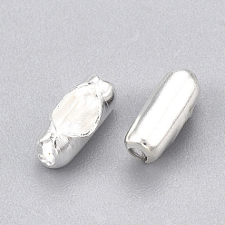 Серебро Железа соединения шаровой цепи, без никеля , серебряный цвет гальваническим, 6x2.5 мм, подходит для шариковой цепи 1.5 мм