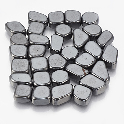Hématite Magnétique Magnétiques perles synthétiques d'hématite, pas de trous / non percés, nuggets, 19~34x14~26x11~12mm, environ55 pcs / 1000 g
