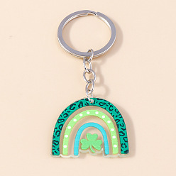 Светлый Морско-зеленый Акриловый брелок с подвеской в виде радуги, железный брелок для ключей, светло-зеленый, 8 см