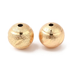 Real 18K Gold Plated Brass Beads, Round, Real 18K Gold Plated, 10x10mm, Hole: 1.8mm