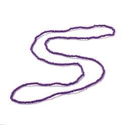 Фиолетовый Бусы на талии, карамельный цвет стеклянный бисер стрейч цепочка для тела, солнцезащитные украшения для женщин, фиолетовые, 31-1/2~31-7/8 дюйм (80~81 см)