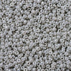 (RR1866) Непрозрачный Серый Блеск Миюки круглые бусины рокайль, японский бисер, 11/0, (rr 1866) непрозрачный серый блеск, 11/0, 2x1.3 мм, Отверстие : 0.8 мм , около 5500 шт / 50 г